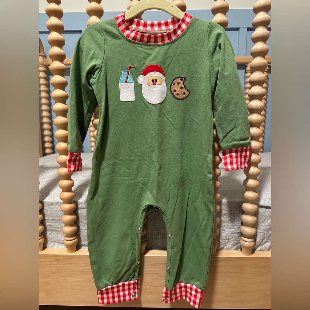 Green Santa Baby Onesie